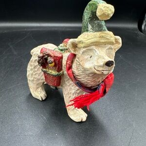 Kurt S Adler Snowfolk Snowtown Animals Polar Bear Figure Santa's World